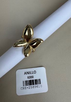 Anillo Diseño Mariposa en Tono Dorado