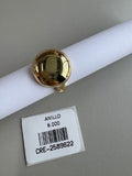 Anillo Esférico Abombado Dorado