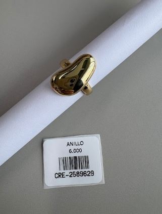Anillo Orgánico Asimétrico Dorado