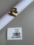 Anillo Ajustable de Doble Terminal Ovalada en Tono Dorado