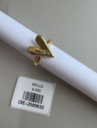 Anillo Corazón Abombado Asimétrico