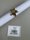 Anillo Estrella Abombada Dorado