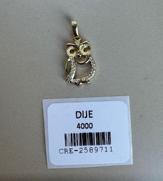 Dije Búho con Detalles en Piedras