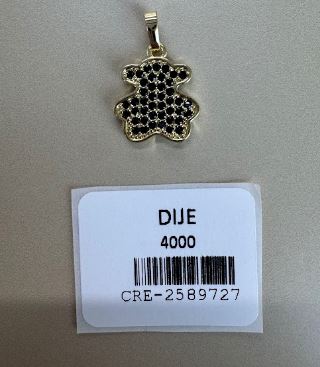 Dije Oso con Piedras Negras