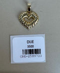 Dije Corazón con Relieve Estilo Vintage