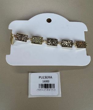 Pulsera de Eslabones Rectangulares Brillantes