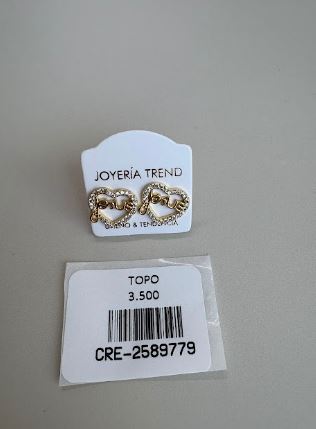 Topo en Forma de Corazón con Palabra Jesus y Circones