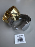 Brazalete dorado y plateado