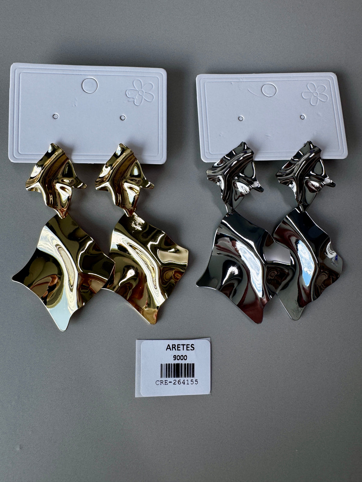 Aretes Largos Irregulares Brillantes