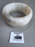 Brazalete resina blanco perlado