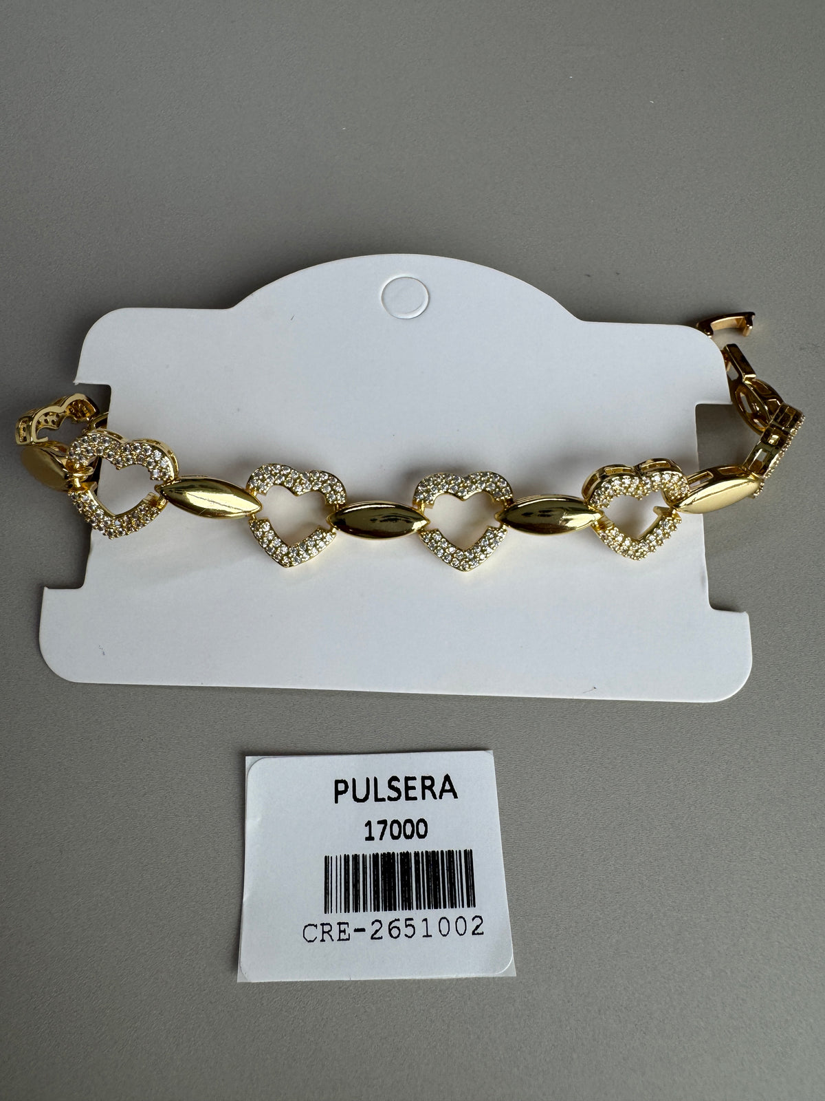 Pulsera corazón con microcircón
