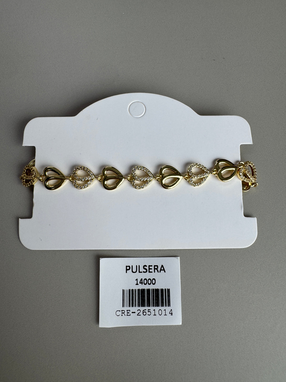 Pulsera corazón con microcircón