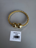 Brazalete malla dorada doble bola