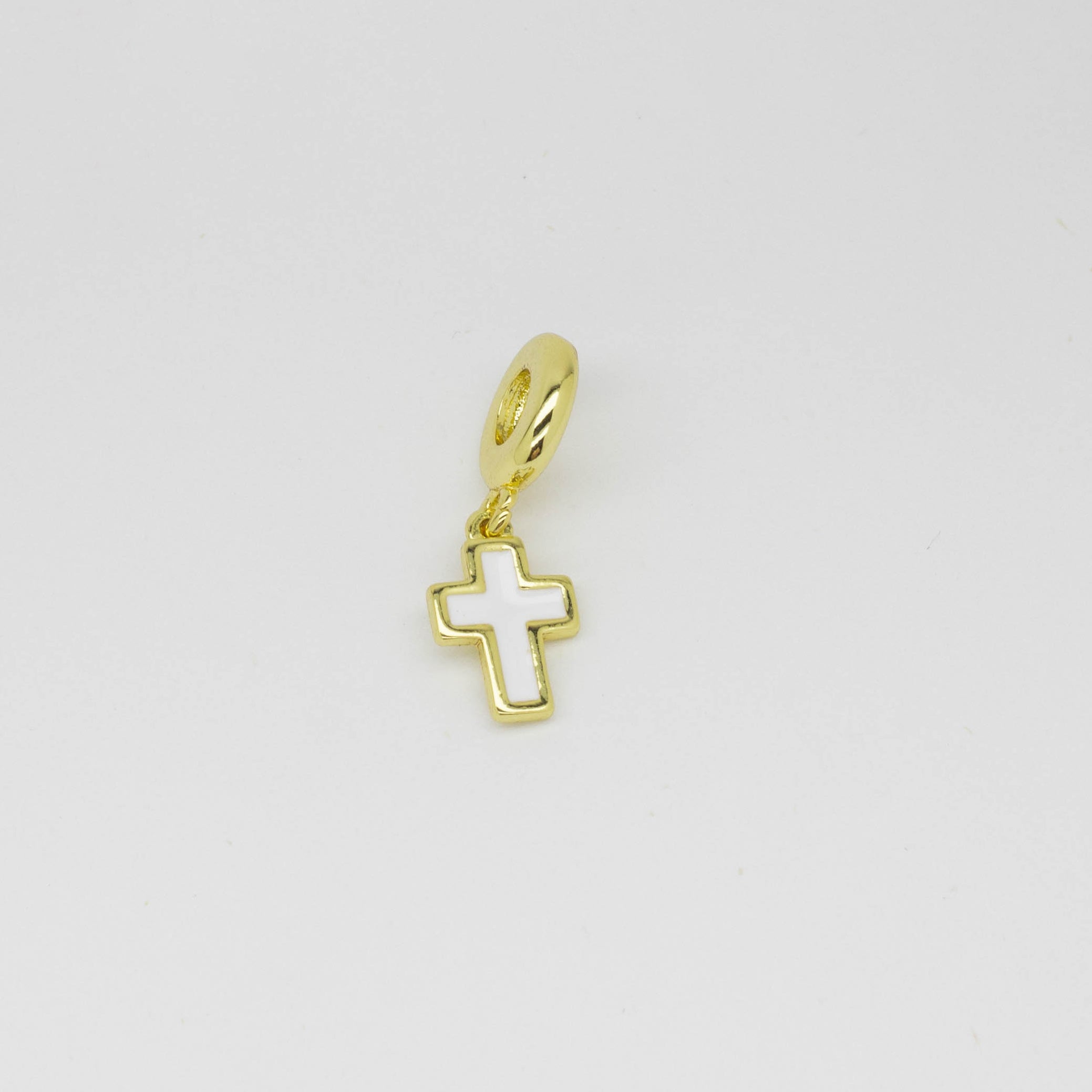Dije Charms Cruz Nácar Minimalista
