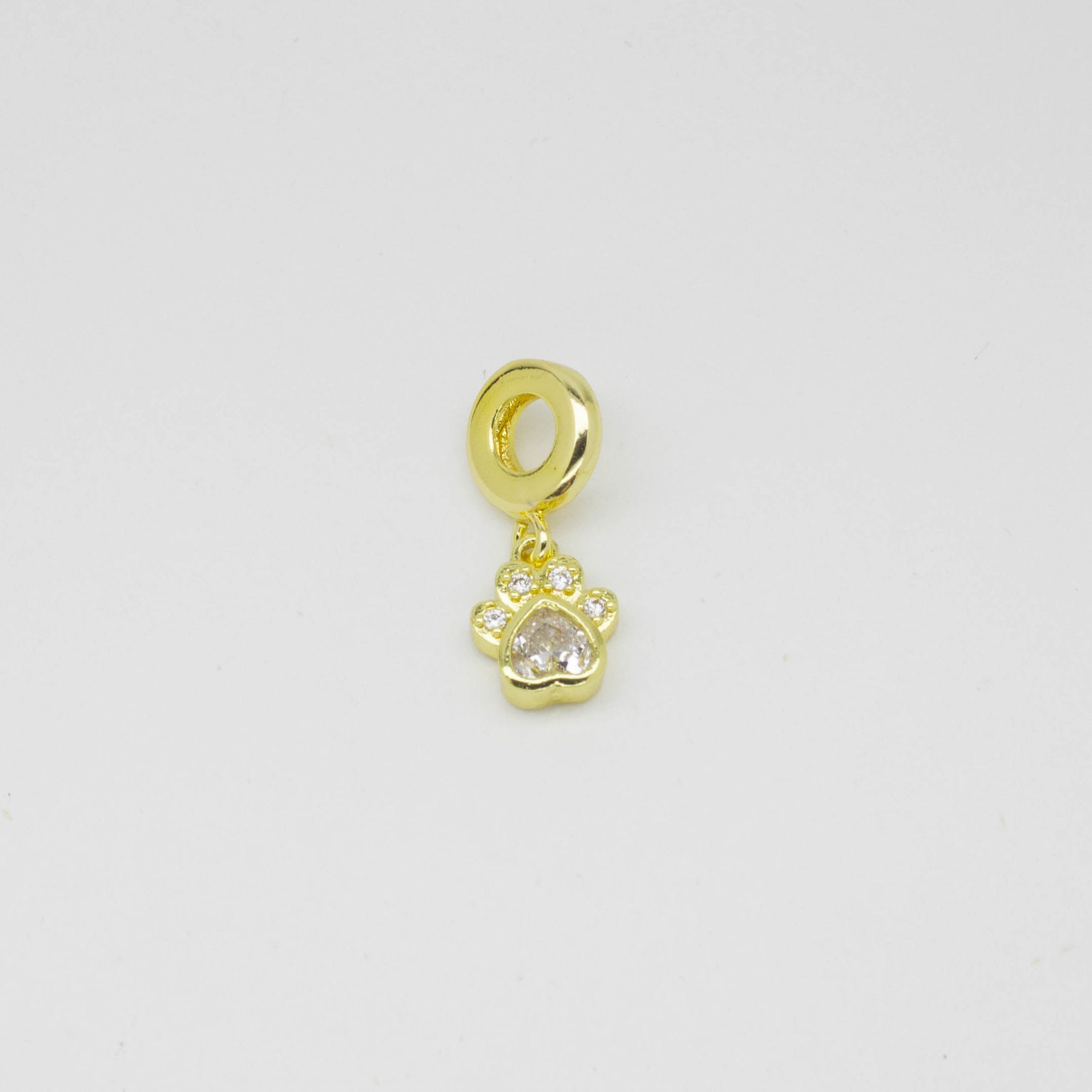 Dije Charms Huella con Detalles Brillantes