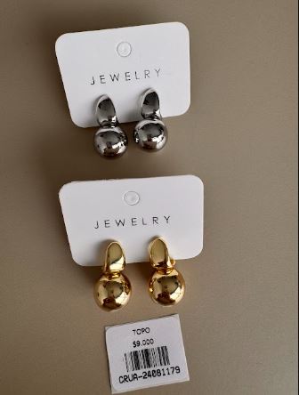 Aretes Colgantes Esfera Minimalistas