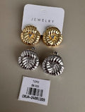 Aretes Flor Espiral Texturizada