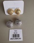 Aretes Topo Redondos Texturizados