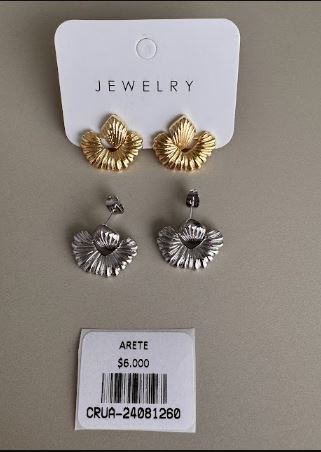 Aretes Flor Texturizada Minimalistas