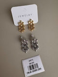 Aretes Colgantes Florales Dorados y Plateados