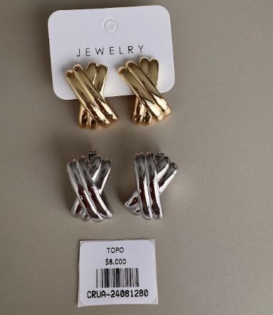 Aretes Topo Cruzados Ondulados