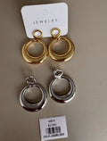 Aretes Colgantes Aros Dobles Redondeados