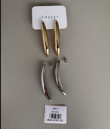 Aretes Colgantes Curva Alargada