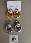 Aretes Ovalados Texturizados Calados