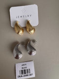 Aretes Gota Texturizada en Relieve