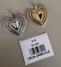 Dije Corazón con Capas y Piedras Brillantes