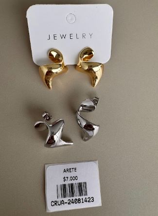 Aretes Esculturales Asimétricos Brillantes