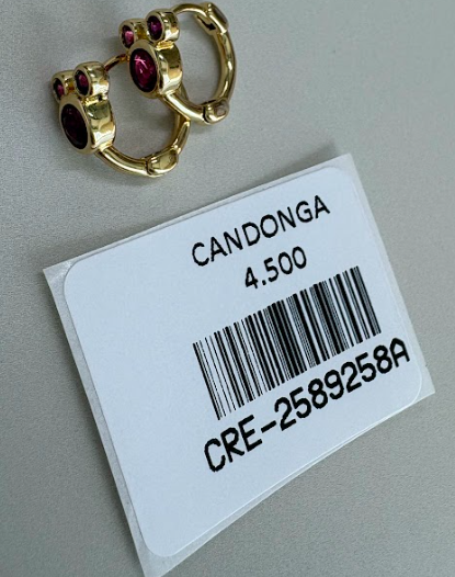 Candonga Pequeña Mini con Circones Fucsia