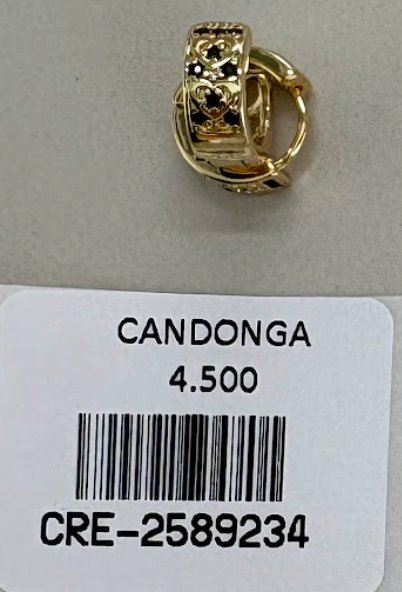 Candonga Relieve de Corazon con Circones Negros