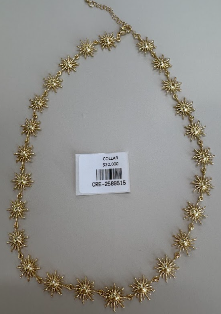 Collar de Eslabones en Forma de Sol
