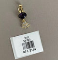 Dije Elegante con Piedra Ovalada y Detalles en Abanico