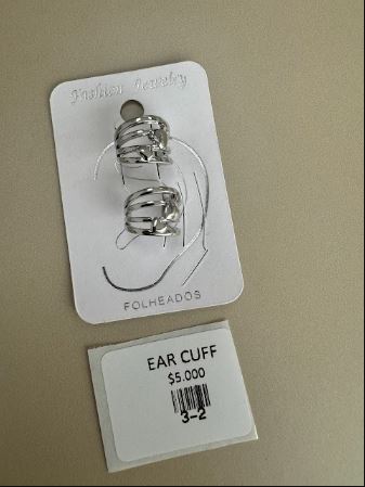 Ear Cuff Triple de Líneas Curvas