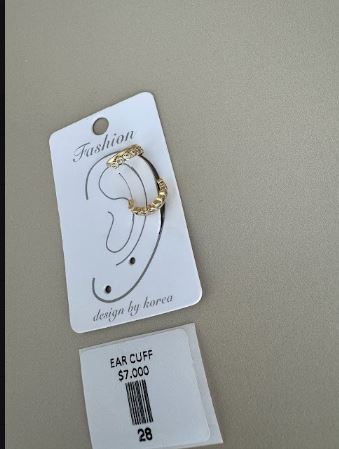 Ear Cuff Doble con Bordado en Circones