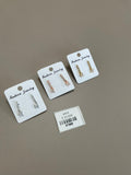 Aretes Colgantes con Barra y Cristal Cuadrado Surtidos