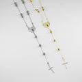 Collar de Bolas con Corazón y Cruz