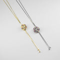 Collar Tipo Lariat con Esfera Decorada de Cristales