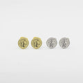 Aretes Circulares Religiosos con Relieve