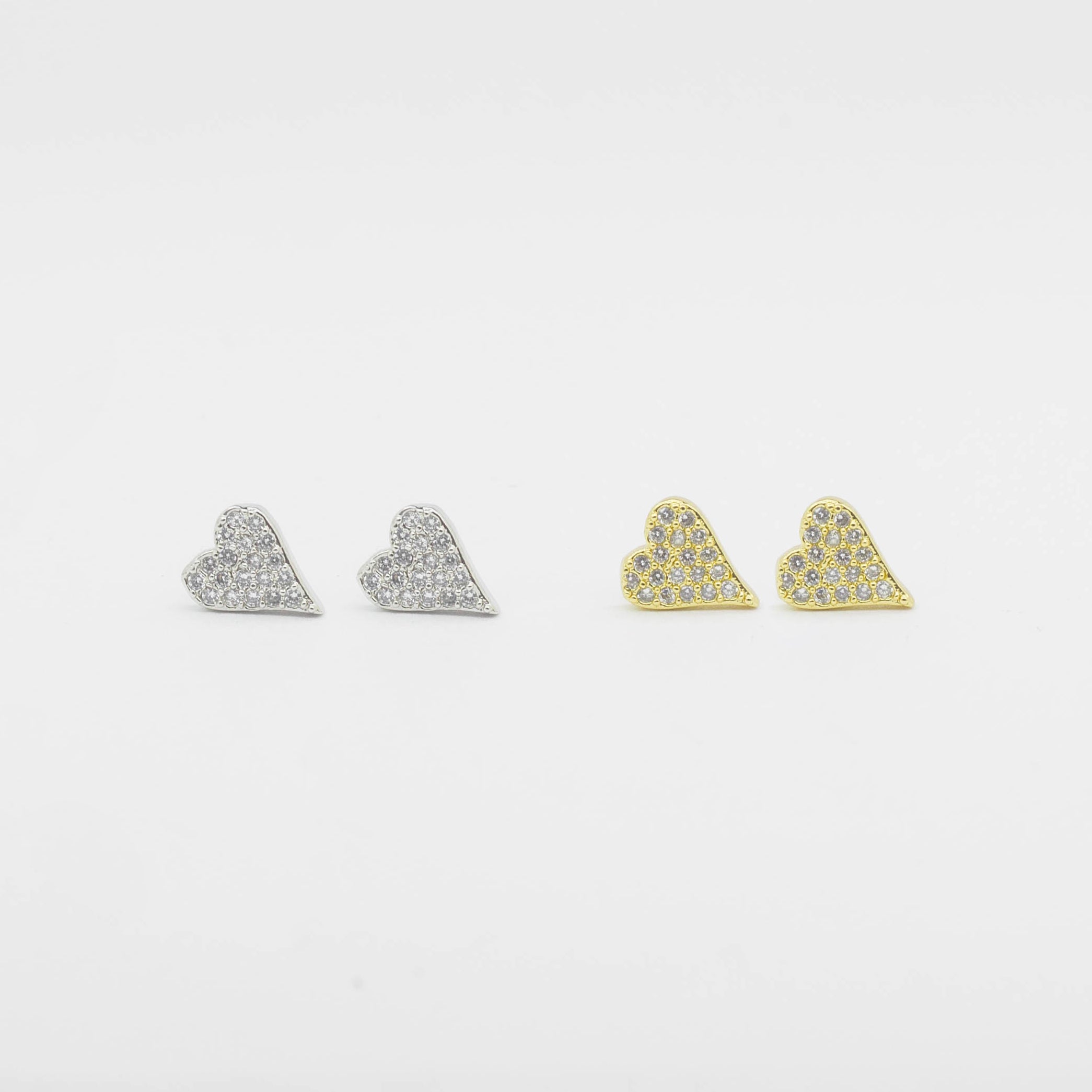 Aretes Corazón con Pedrería