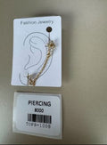 Piercing con Cadena y Flor con Microcircones