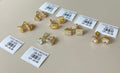 Aretes Dorados con Cristales Variados